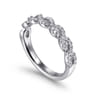 14K White Gold Twisted Diamond Stackable Ring - 0.25 ct