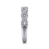 14K White Gold Twisted Diamond Stackable Ring - 0.25 ct