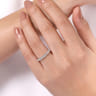 14K White Gold Twisted Diamond Stackable Ring - 0.4 ct