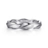 14K White Gold Twisted Men's Ring