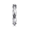 14K White Gold Twisted Men's Ring