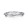 14K White Gold Twisted Rope Intertwining Ring
