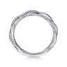 14K White Gold Twisted Rope Intertwining Ring