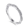 14K White Gold Twisted Rope Intertwining Ring