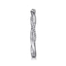 14K White Gold Twisted Rope Intertwining Ring