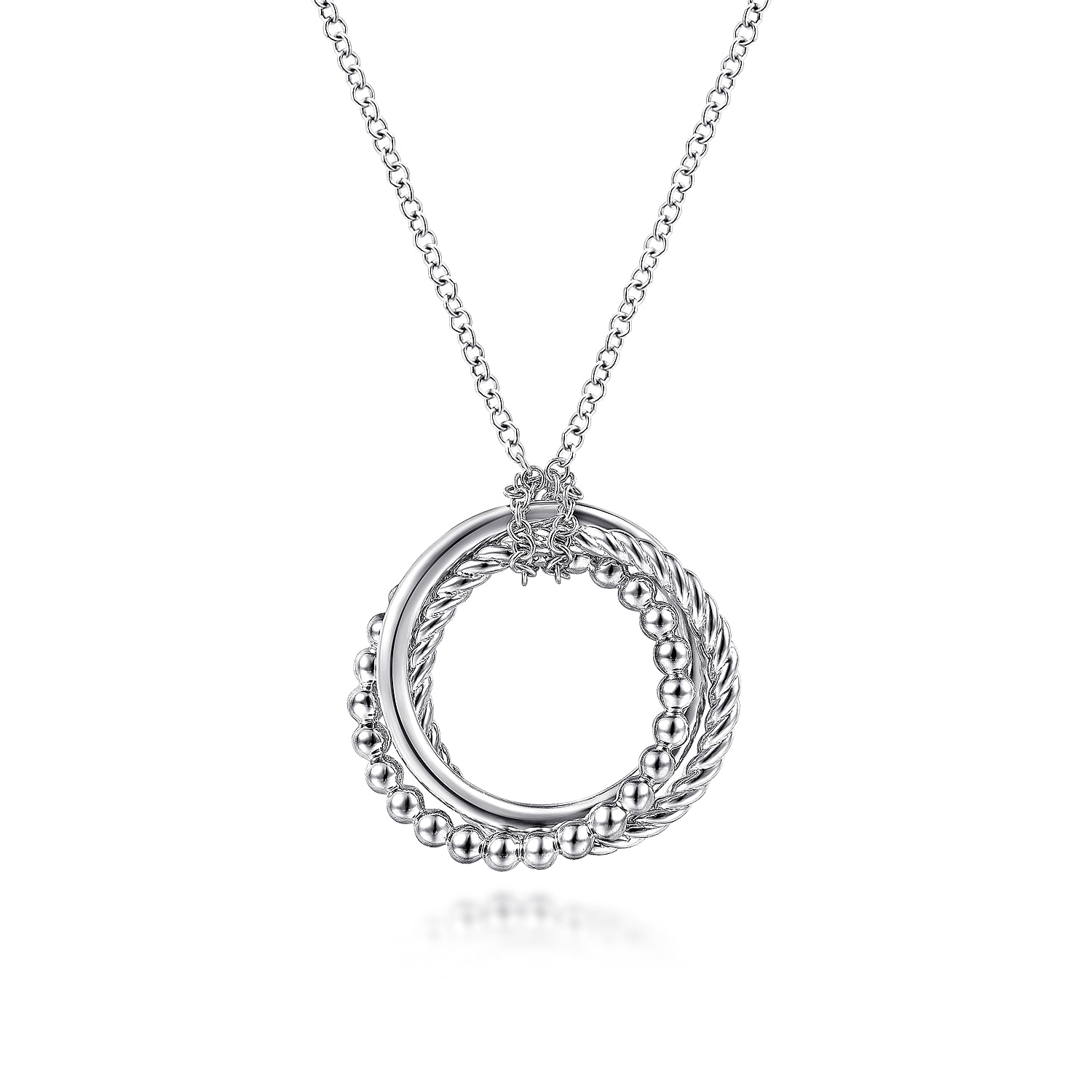 14k White Gold Pendant Bujukan Necklace. SKU: NK6531W4JJJ