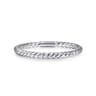 Straight Wedding Ring in 14k White Gold with   at Gabriel & Co.