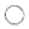 Twisted Wedding Ring in 14k White Gold with  Natural Diamond at Gabriel & Co.