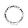 Twisted Wedding Ring in 14k White Gold with  Natural Diamond at Gabriel & Co.