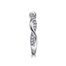 Twisted Wedding Ring in 14k White Gold with  Natural Diamond at Gabriel & Co.