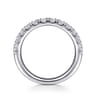 Straight Wedding Ring in 14k White Gold with Round Natural Diamond at Gabriel & Co.