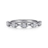 Fancy Wedding Ring in 14k White Gold with Round Natural Diamond at Gabriel & Co.