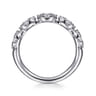 Fancy Wedding Ring in 14k White Gold with Round Natural Diamond at Gabriel & Co.
