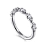 Fancy Wedding Ring in 14k White Gold with Round Natural Diamond at Gabriel & Co.