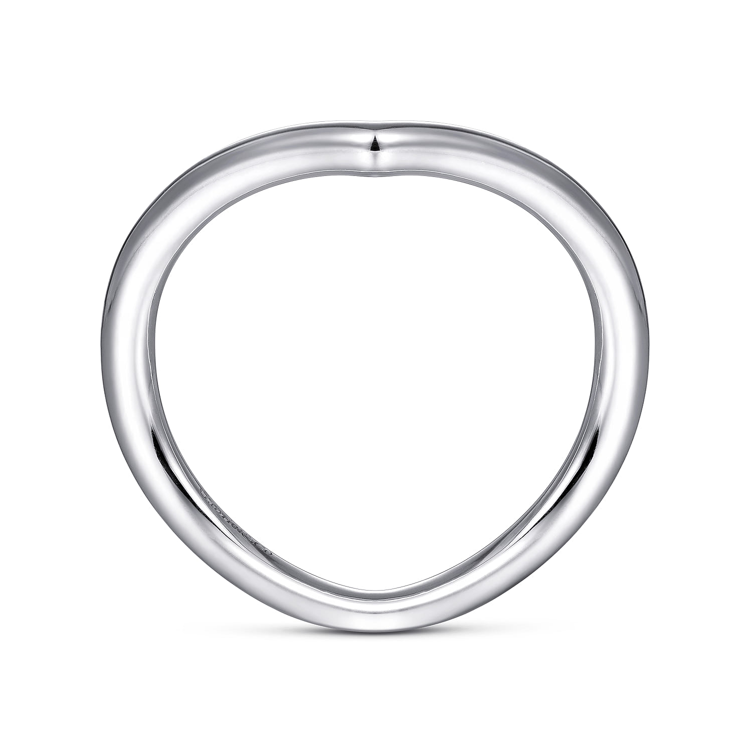 14K White Gold V Matching Wedding Band - Shot 2