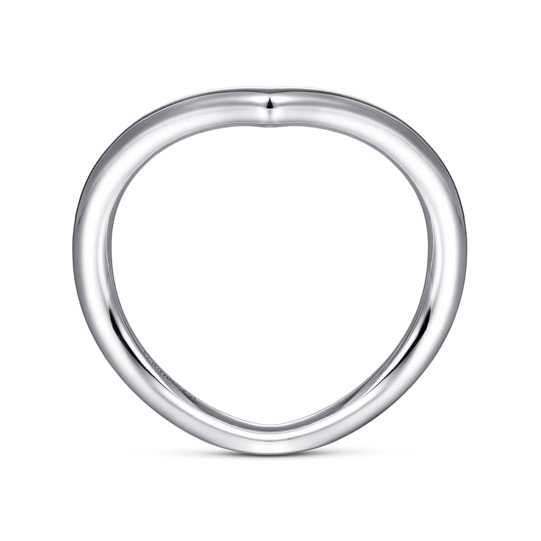 14K White Gold V Matching Wedding Band - Shot 2