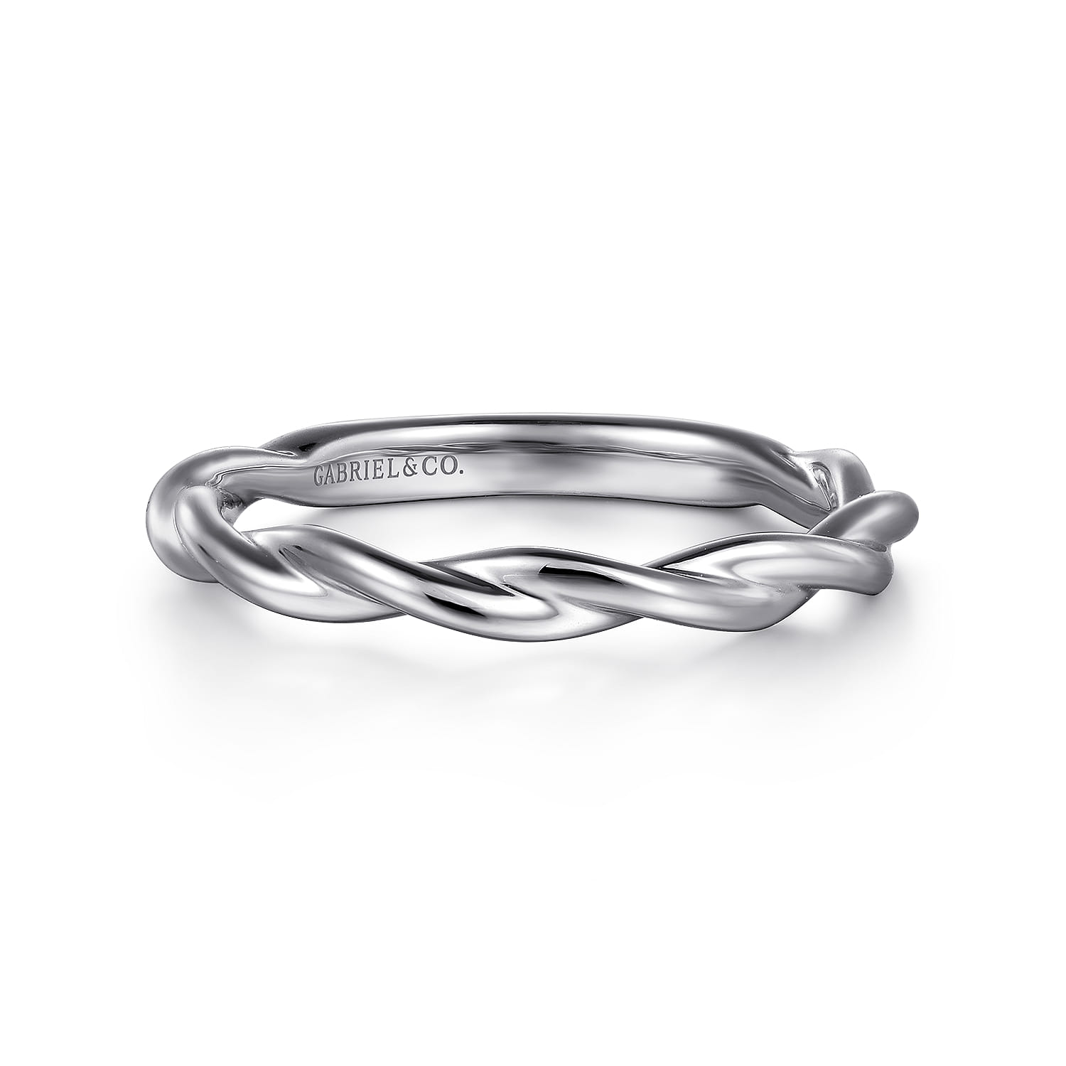 14K White Gold Wedding Band - Shot 1