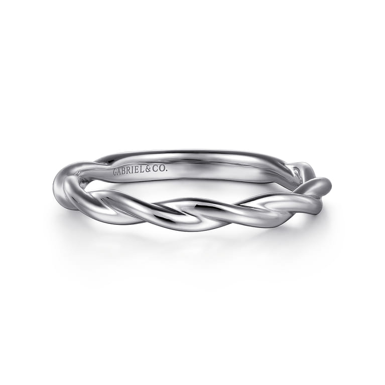 14K White Gold Wedding Band - Shot 1
