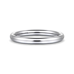 14K White Gold Wedding Band