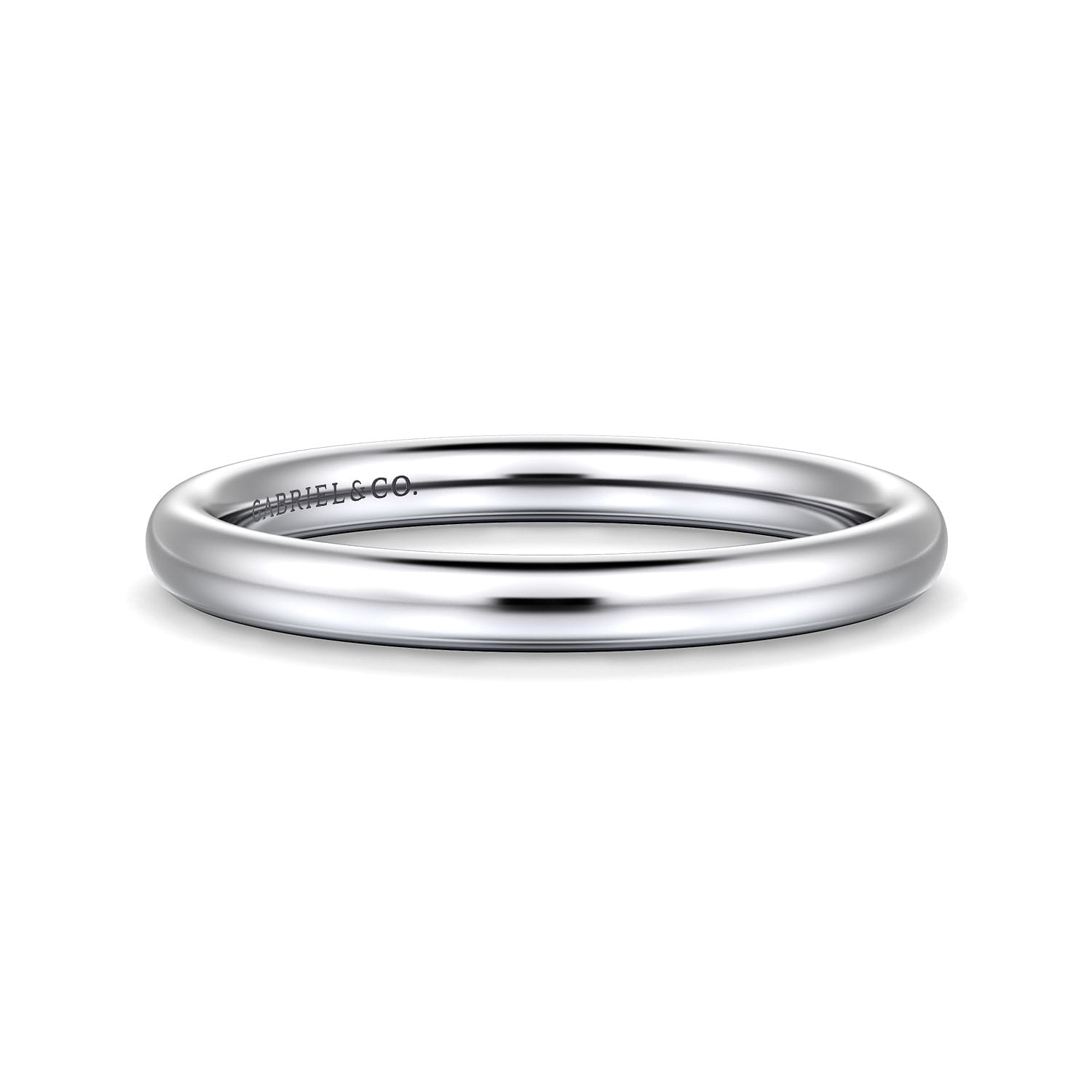 14K White Gold Wedding Band - Shot 1