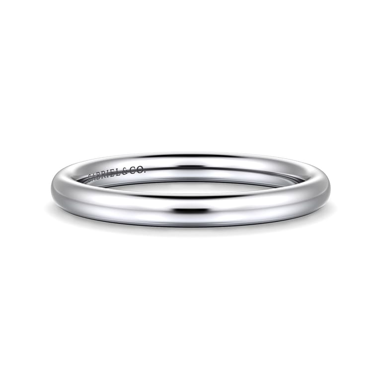 14K White Gold Wedding Band - Shot 1