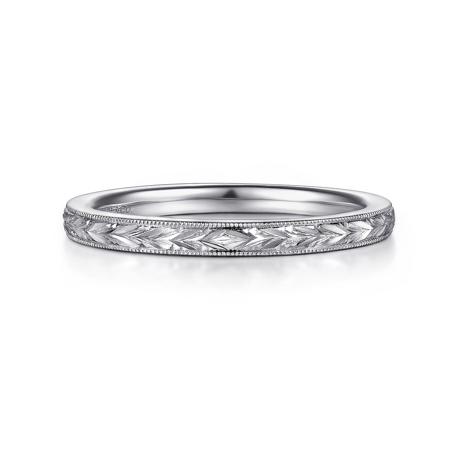 14K White Gold Wedding Band - Shot 1
