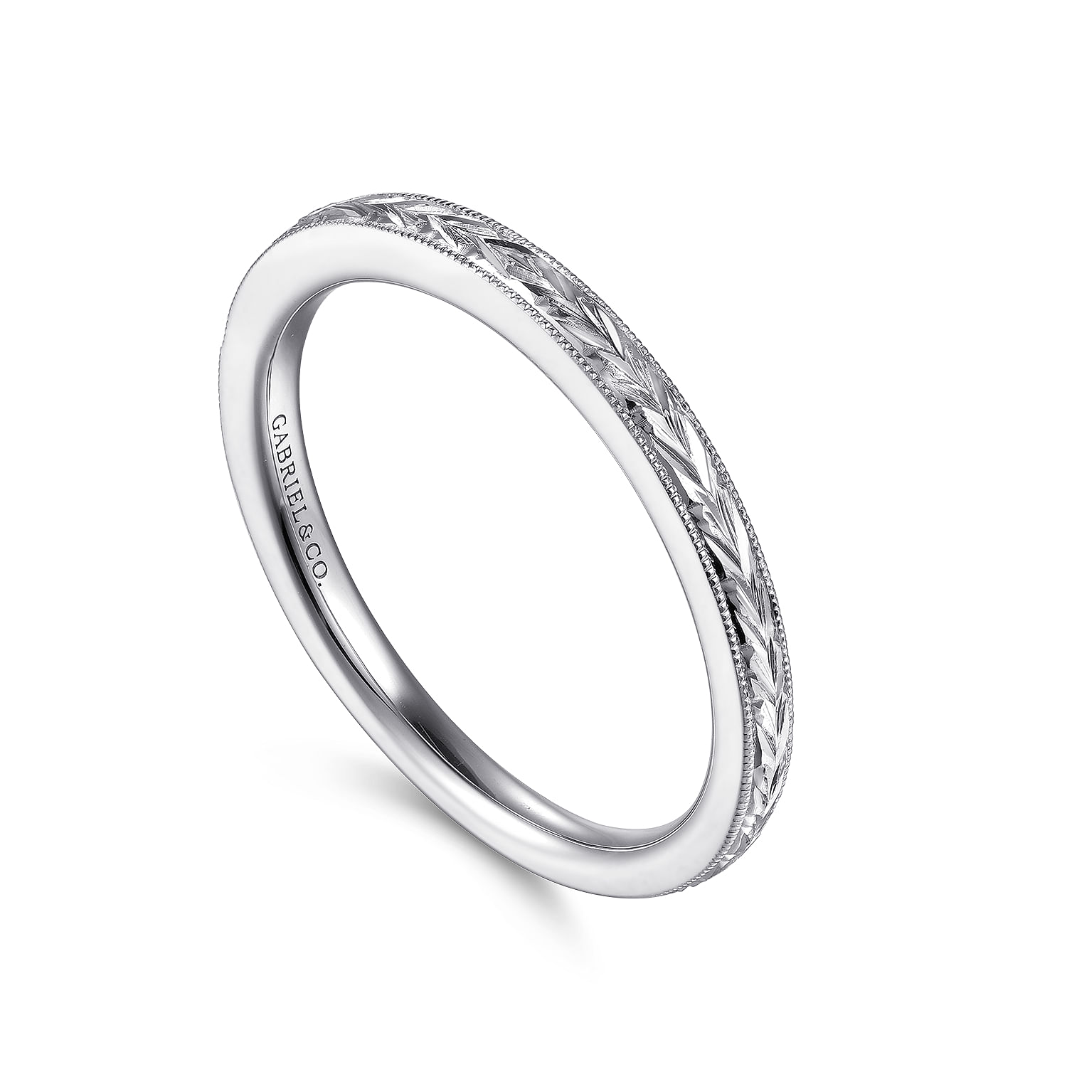14K White Gold Wedding Band - Shot 3