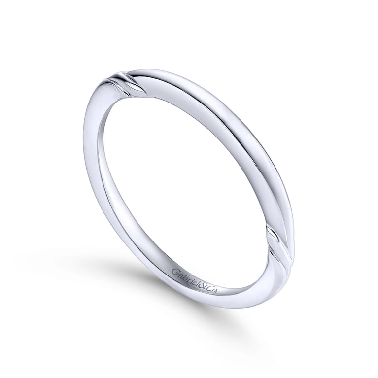 14K White Gold Wedding Band - Shot 3
