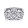 Fancy Wedding Ring in 14k White Gold with Round Natural Diamond at Gabriel & Co.