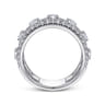 Fancy Wedding Ring in 14k White Gold with Round Natural Diamond at Gabriel & Co.