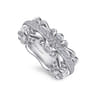 Fancy Wedding Ring in 14k White Gold with Round Natural Diamond at Gabriel & Co.