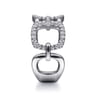 14K White Gold Wide Open Diamond Square Ring - 0.45 ct