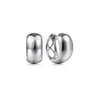 14K White Gold Wide Smooth Huggies