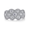 14K White Gold Woven Diamond Statement Ring - 1.75 ct