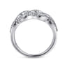 14K White Gold Woven Diamond Statement Ring - 1.75 ct