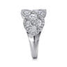 14K White Gold Woven Diamond Statement Ring - 1.75 ct