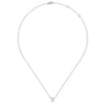 14K White Gold Z Initial Necklace