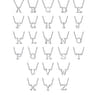 14K White Gold Z Initial Necklace