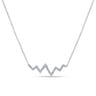 14K White Gold Zig Zag Diamond Necklace - 0.25 ct