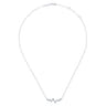 14K White Gold Zig Zag Diamond Necklace - 0.25 ct