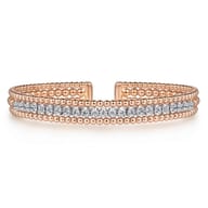 14K White-Rose Gold Bujukan Diamond Bangle