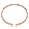 14K White-Rose Gold Bujukan Diamond Bangle - 0.95 ct