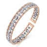 14K White-Rose Gold Bujukan Diamond Bangle - 1.05 ct