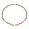 14K White-Rose Gold Bujukan Diamond Bangle - 1.05 ct