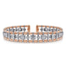 14K White-Rose Gold Bujukan Diamond Bangle - 1.05 ct