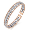 14K White-Rose Gold Bujukan Diamond Bangle - 1.05 ct