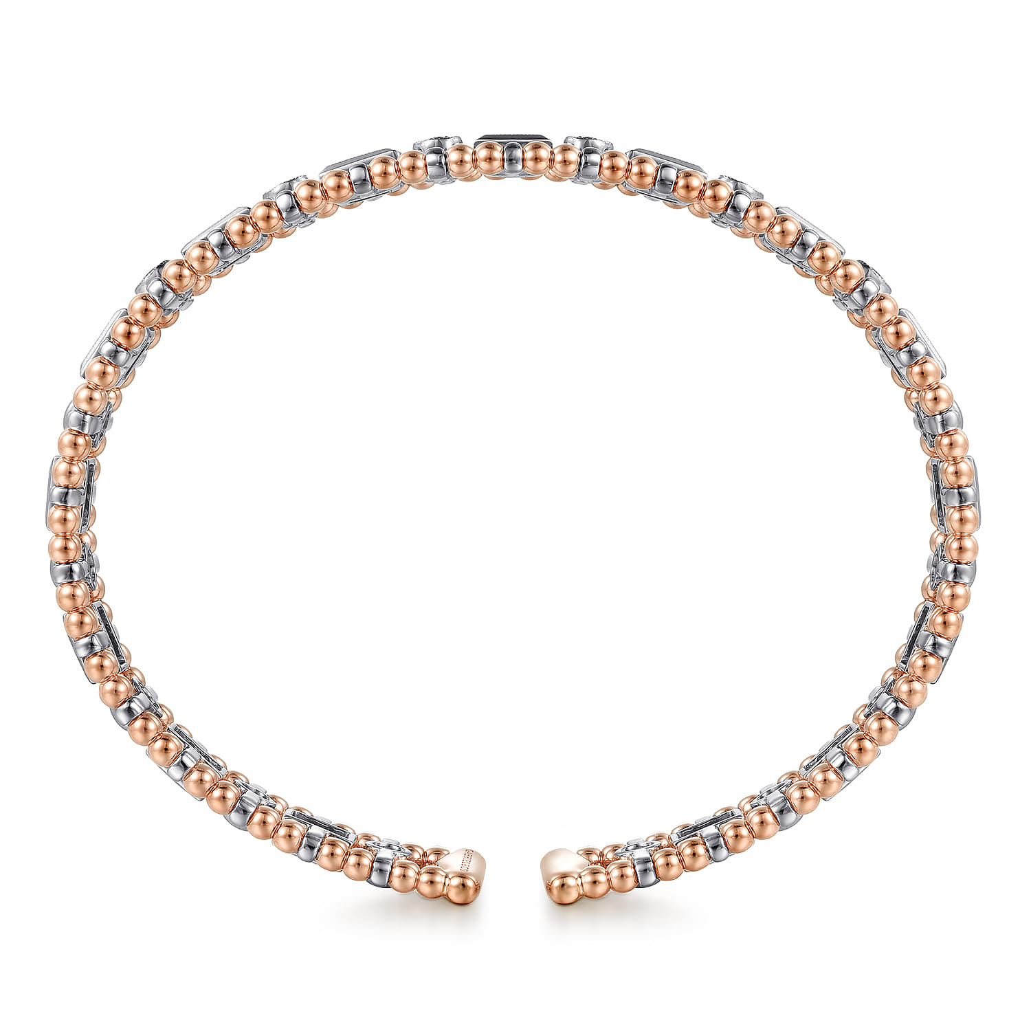 14K White-Rose Gold Bujukan Diamond Bangle - 1.05 ct - Shot 3