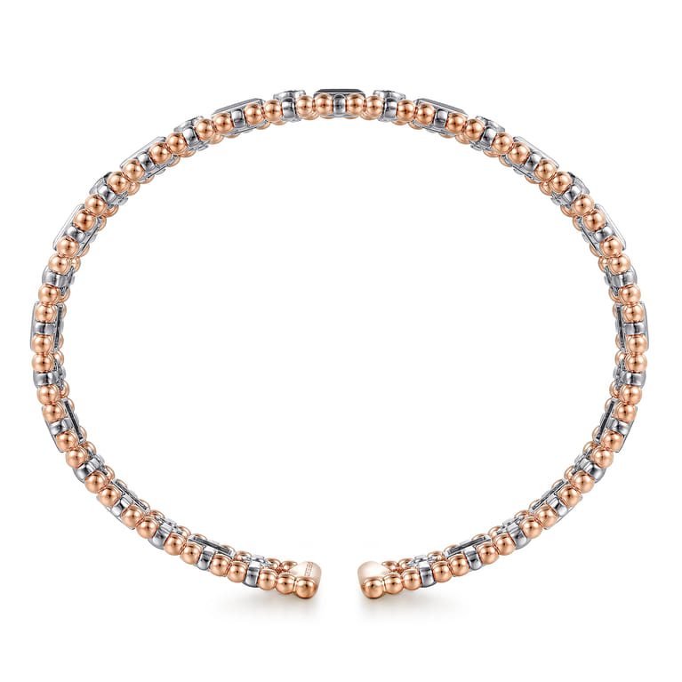 14K White-Rose Gold Bujukan Diamond Bangle - 1.05 ct - Shot 3