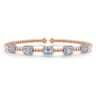 14K White-Rose Gold Bujukan Diamond Bangle - 1 ct