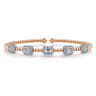14K White-Rose Gold Bujukan Diamond Bangle - 1 ct